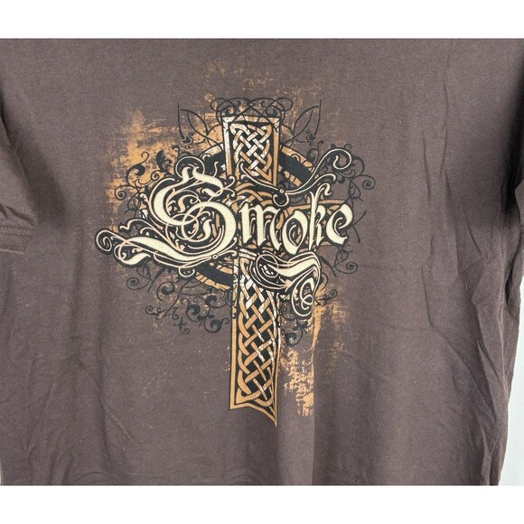 Women’s Smoke By Tony Stewart Graphic T-Shirt / Brown / Size XL - Picture 2 of 6